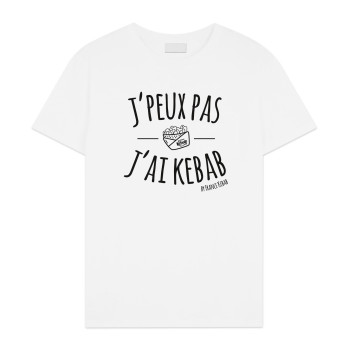 Tee-shirt blanc "J'peux pas...