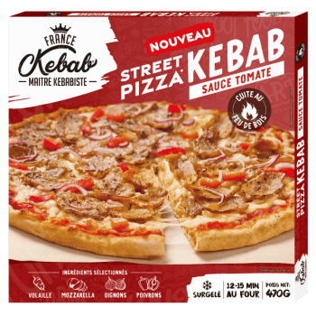 Street pizza kebab sauce...