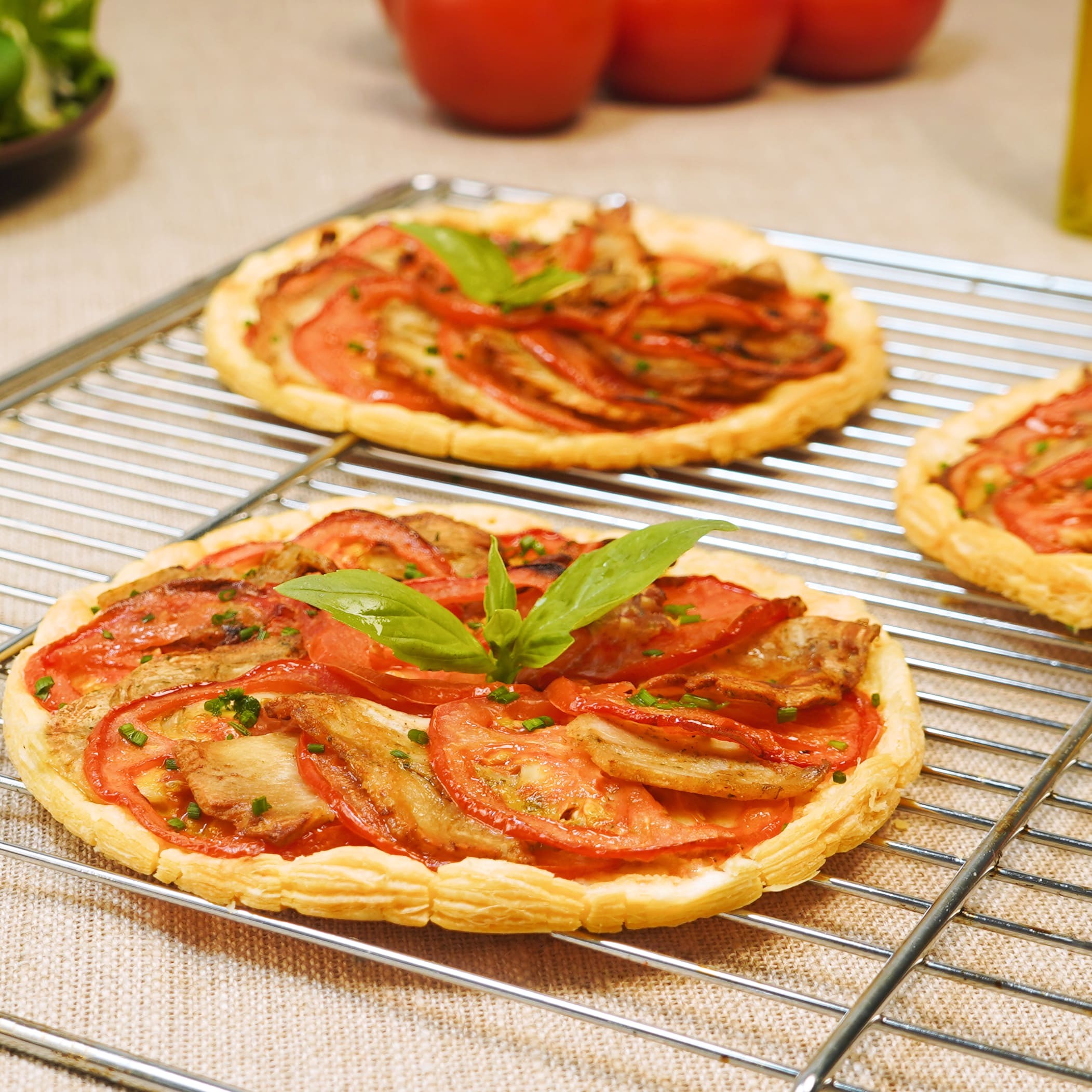 Tarte fine kebab et tomate  