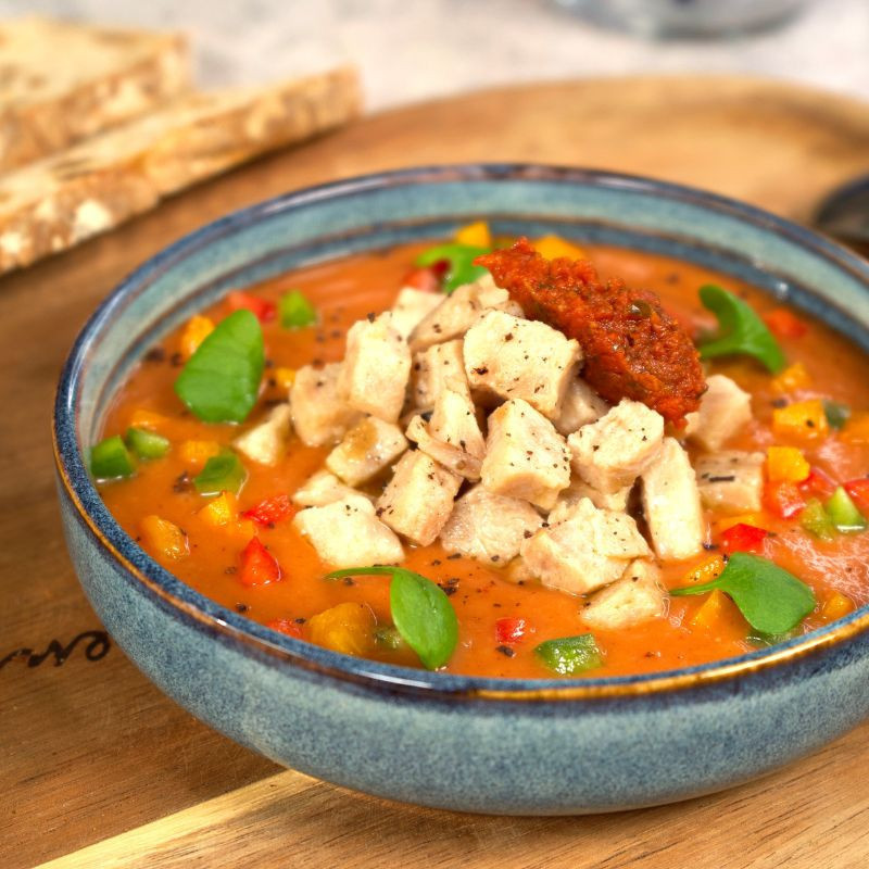 Crème de Tomate à l’Italienne & Poulet Poêlé