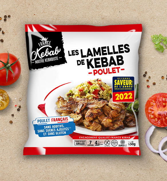 Les Lamelles de Kebab family Poulet français sans additifs