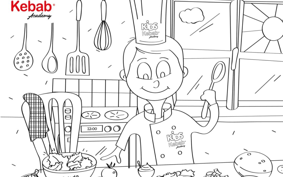 Coloriage cuisine Kids Kebab