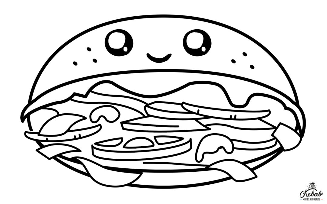 Coloriage Kebab kawaii